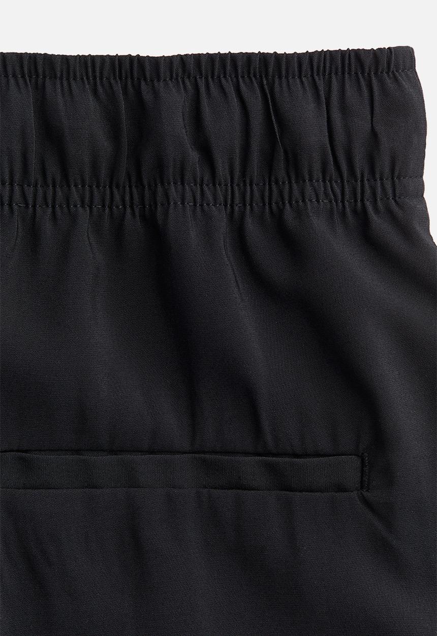 H&M - Wide tie-belt trousers - black