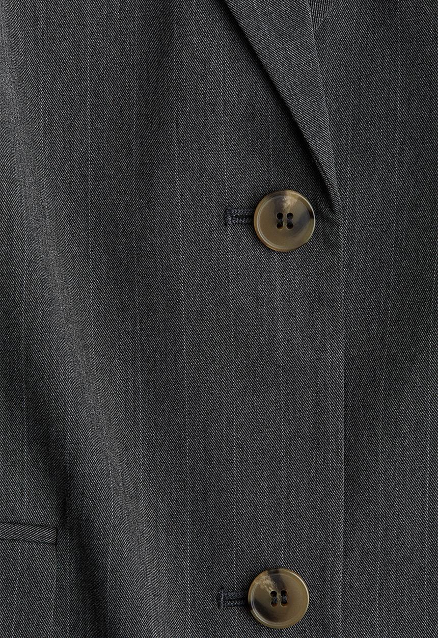 H&M - Long blazer - dark grey pinstriped