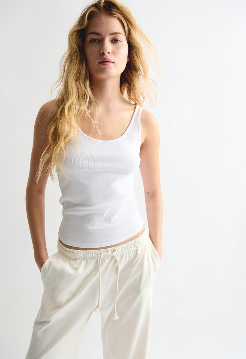 H&M - Wide joggers - cream