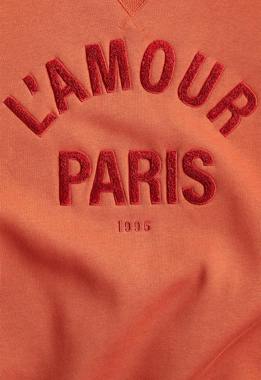 H&M - Text-motif sweatshirt - orange/paris