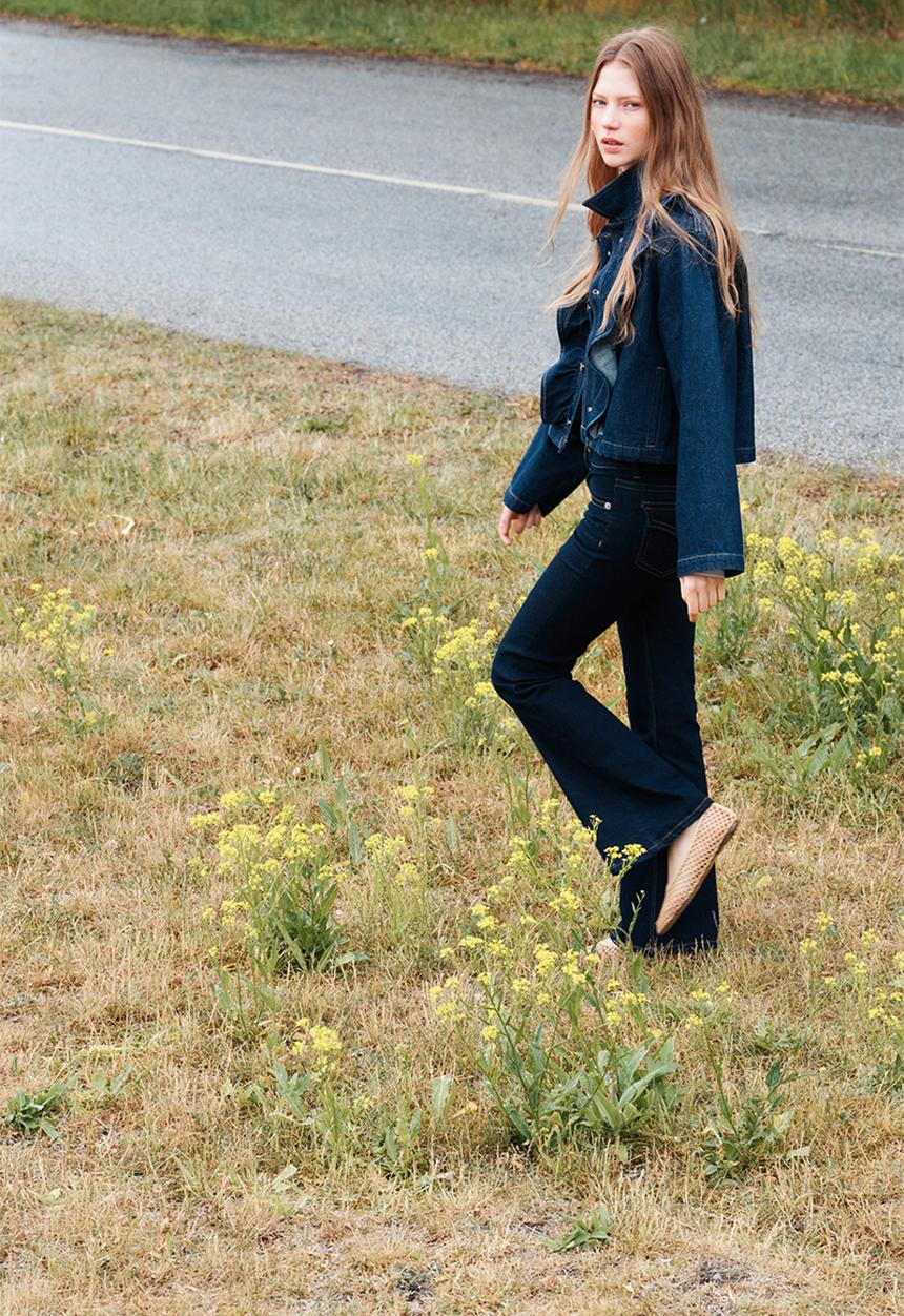 H&M - Flared low jeans - dark denim blue