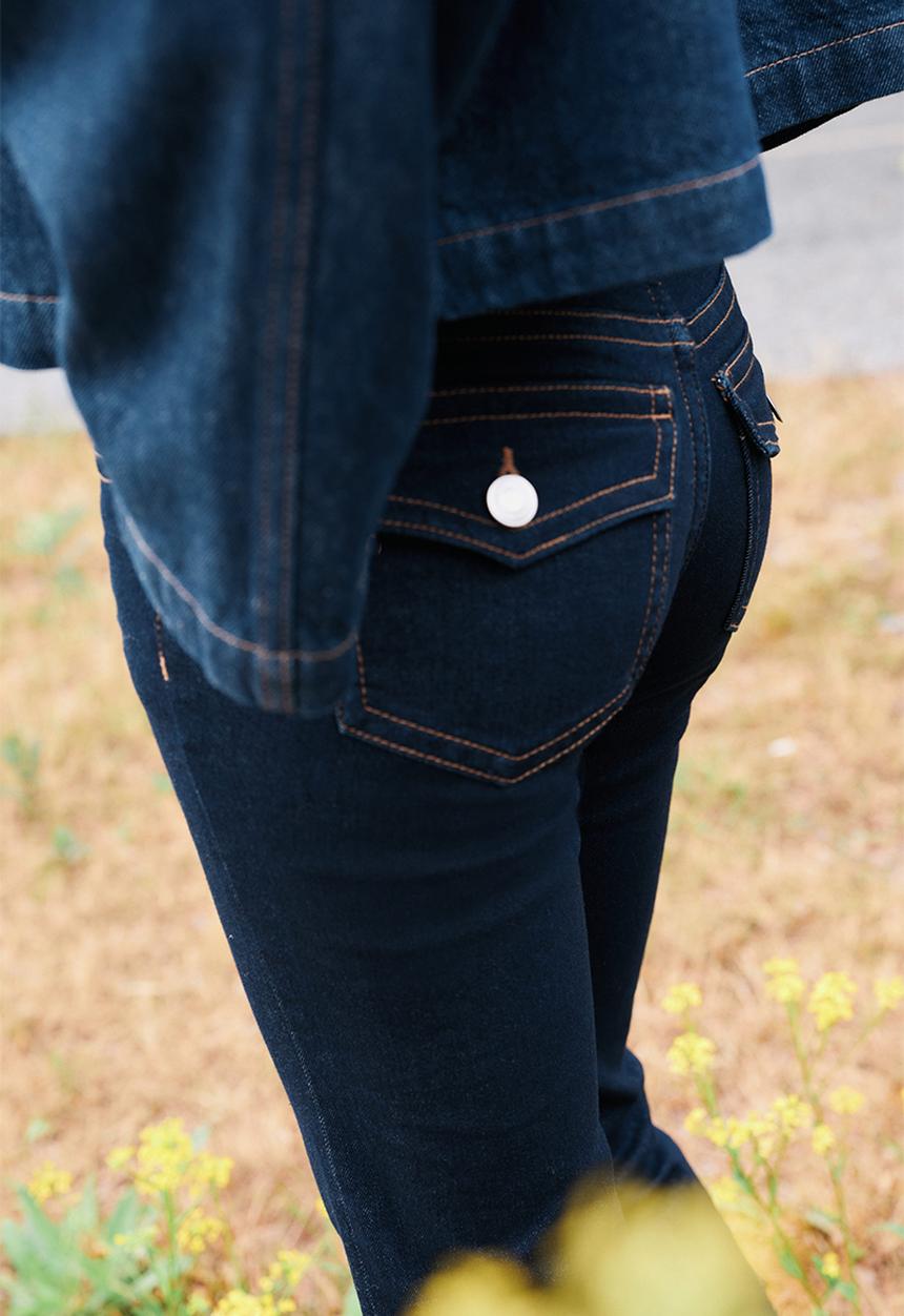 H&M - Flared low jeans - dark denim blue