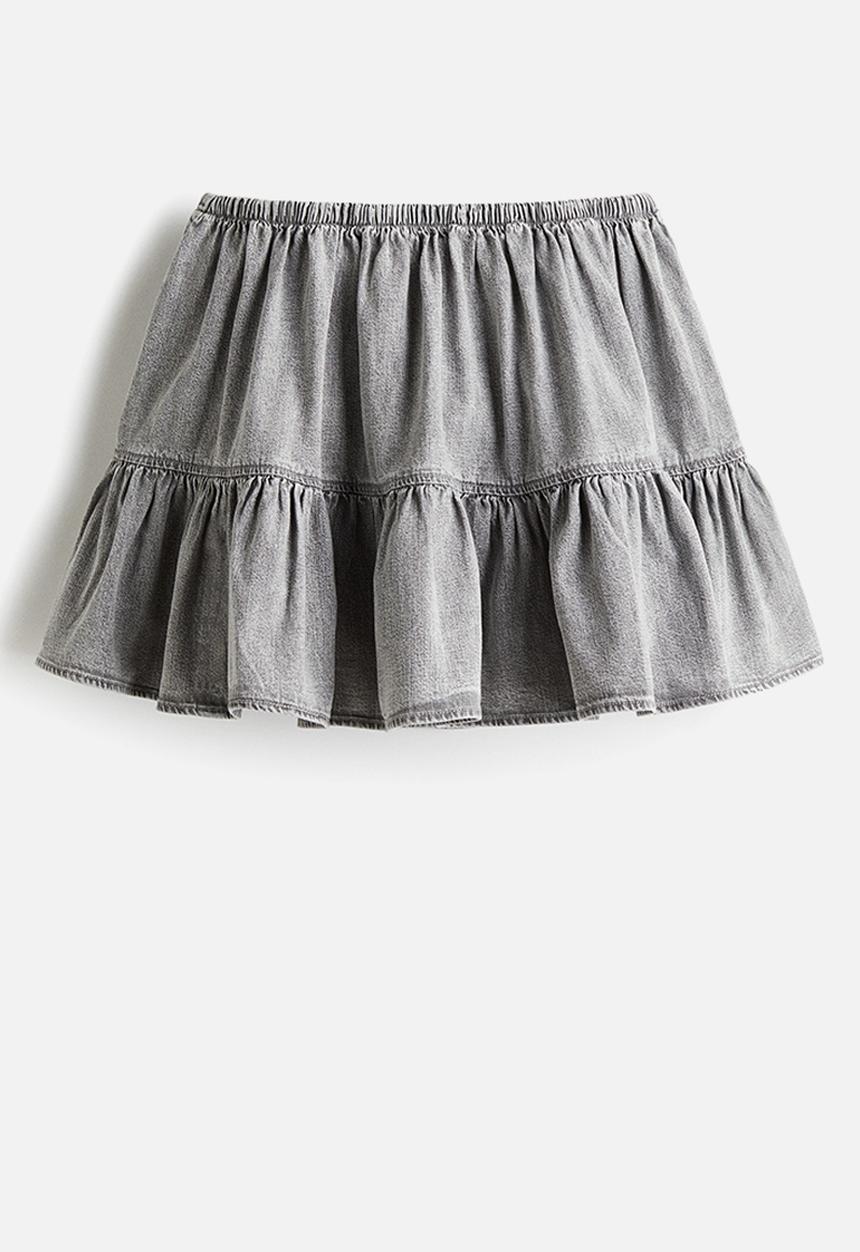 H&M - Flounced mini skirt - grey