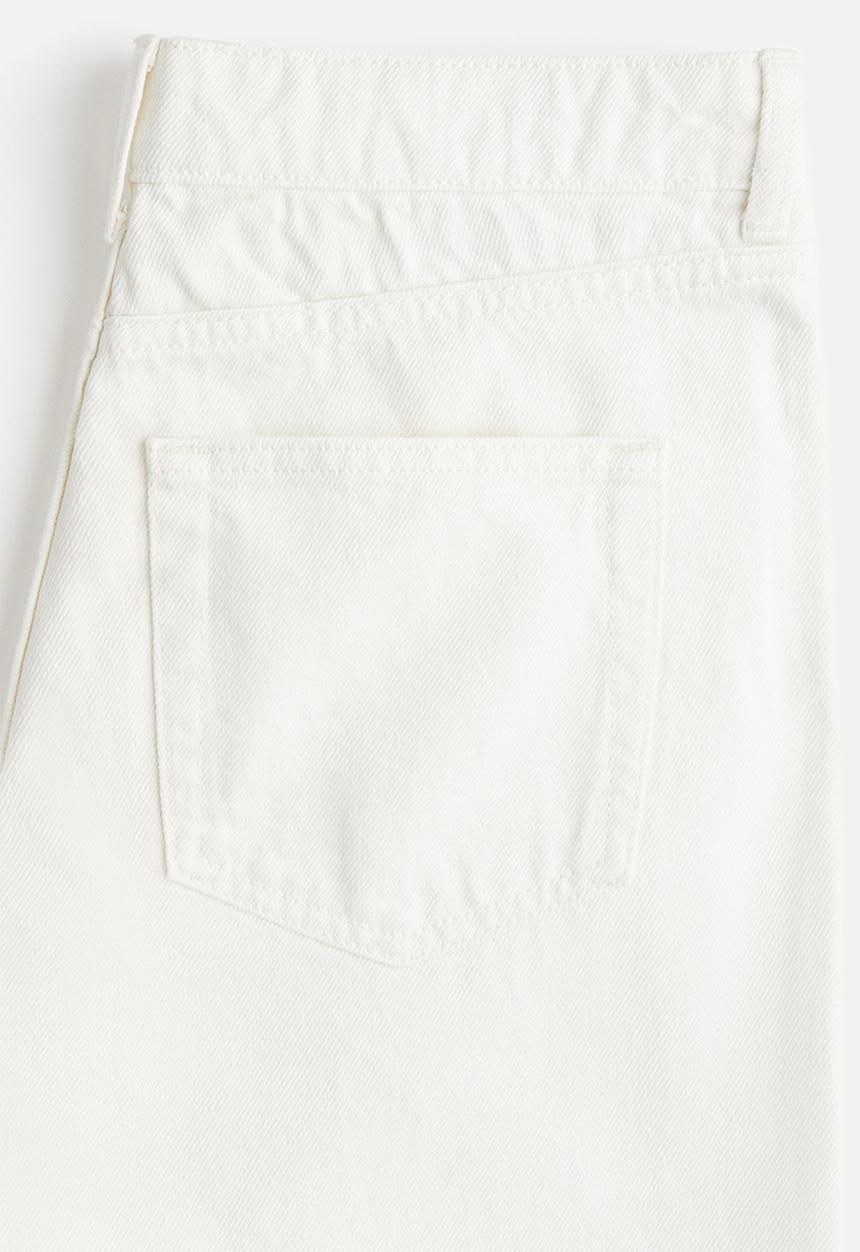 H&M - Wide regular jeans - white