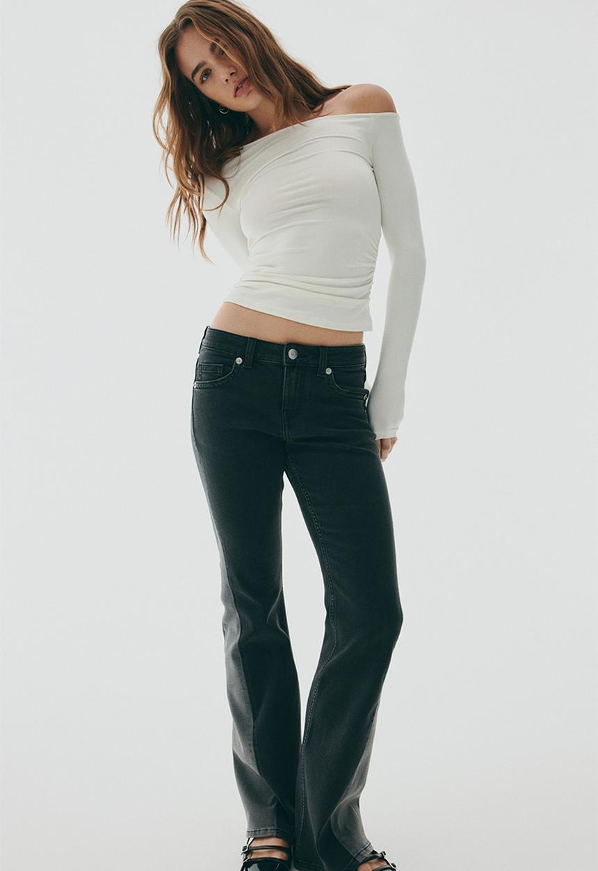 H&M - Draped one-shoulder top - white