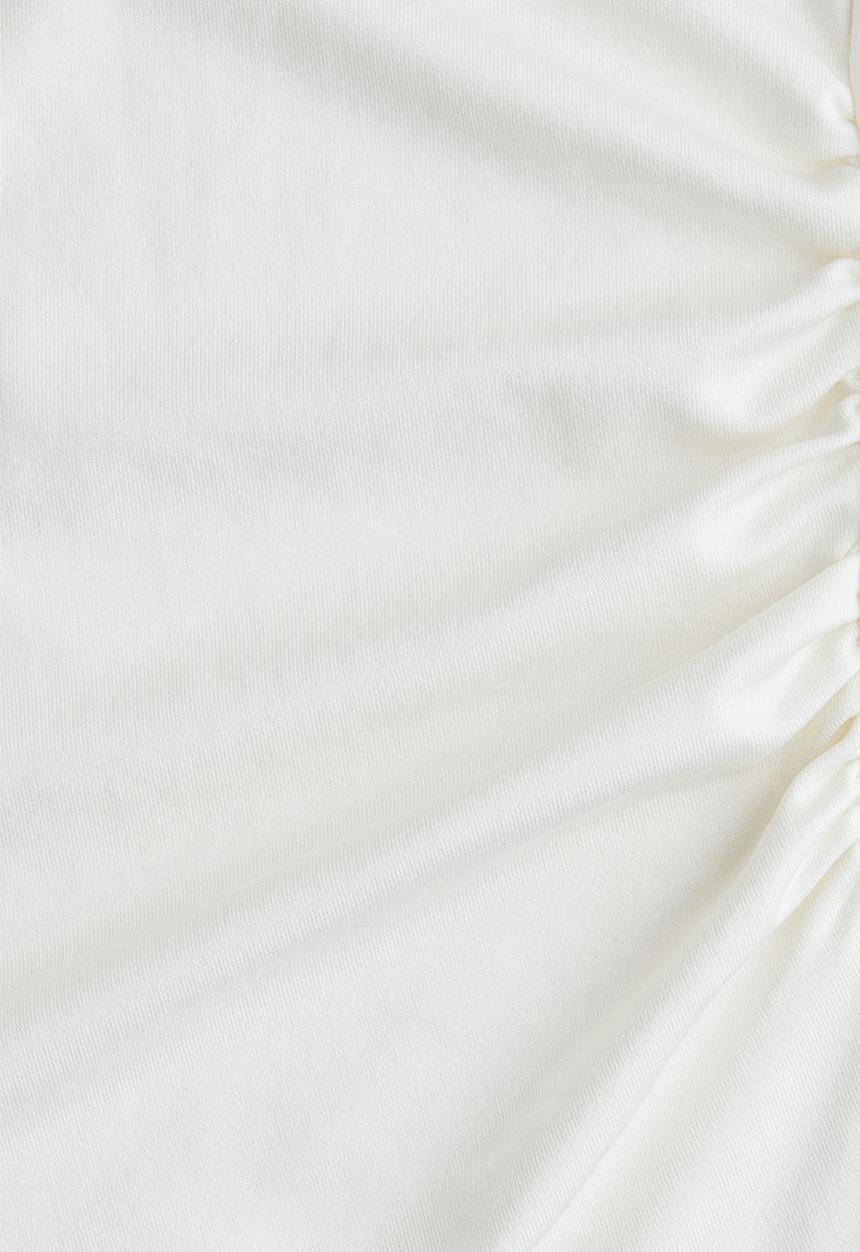 H&M - Draped one-shoulder top - white