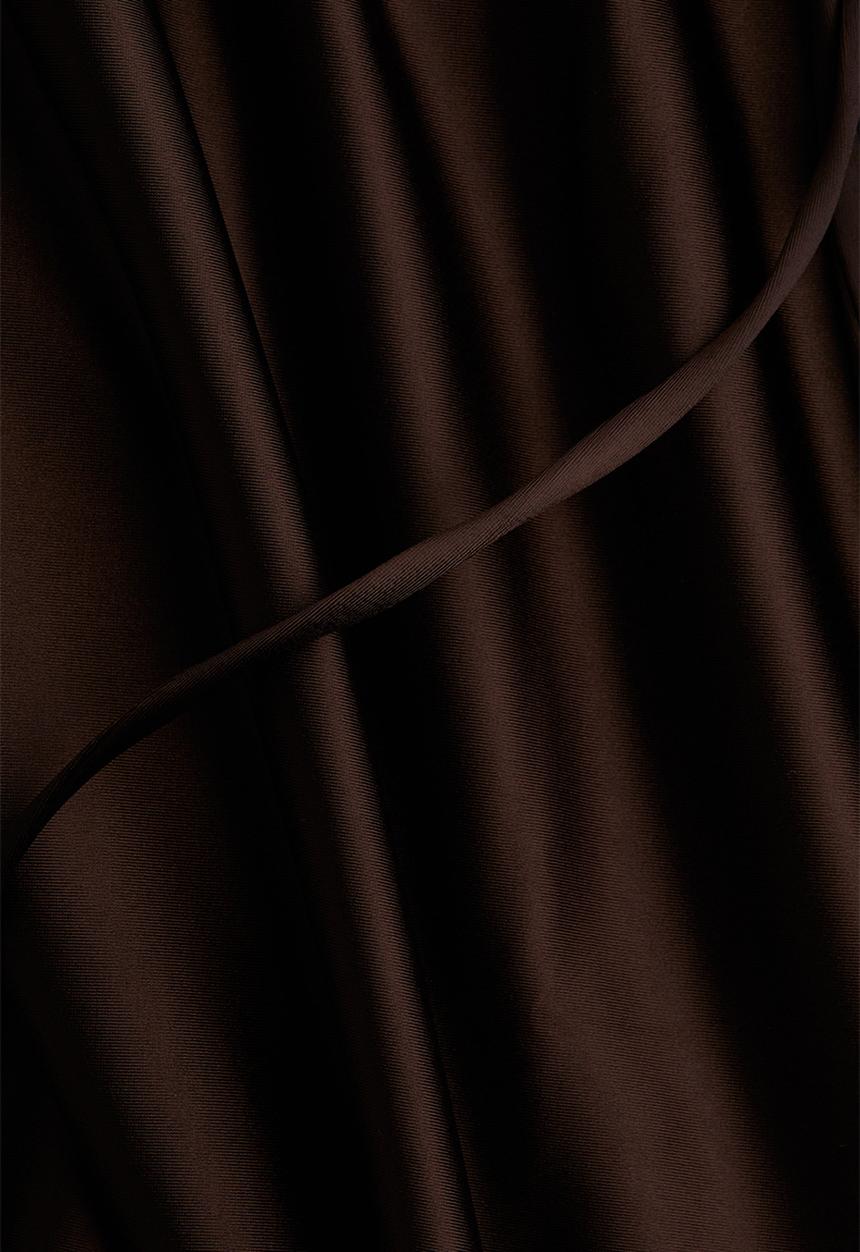 H&M - Drawstring-detail skirt - dark brown 