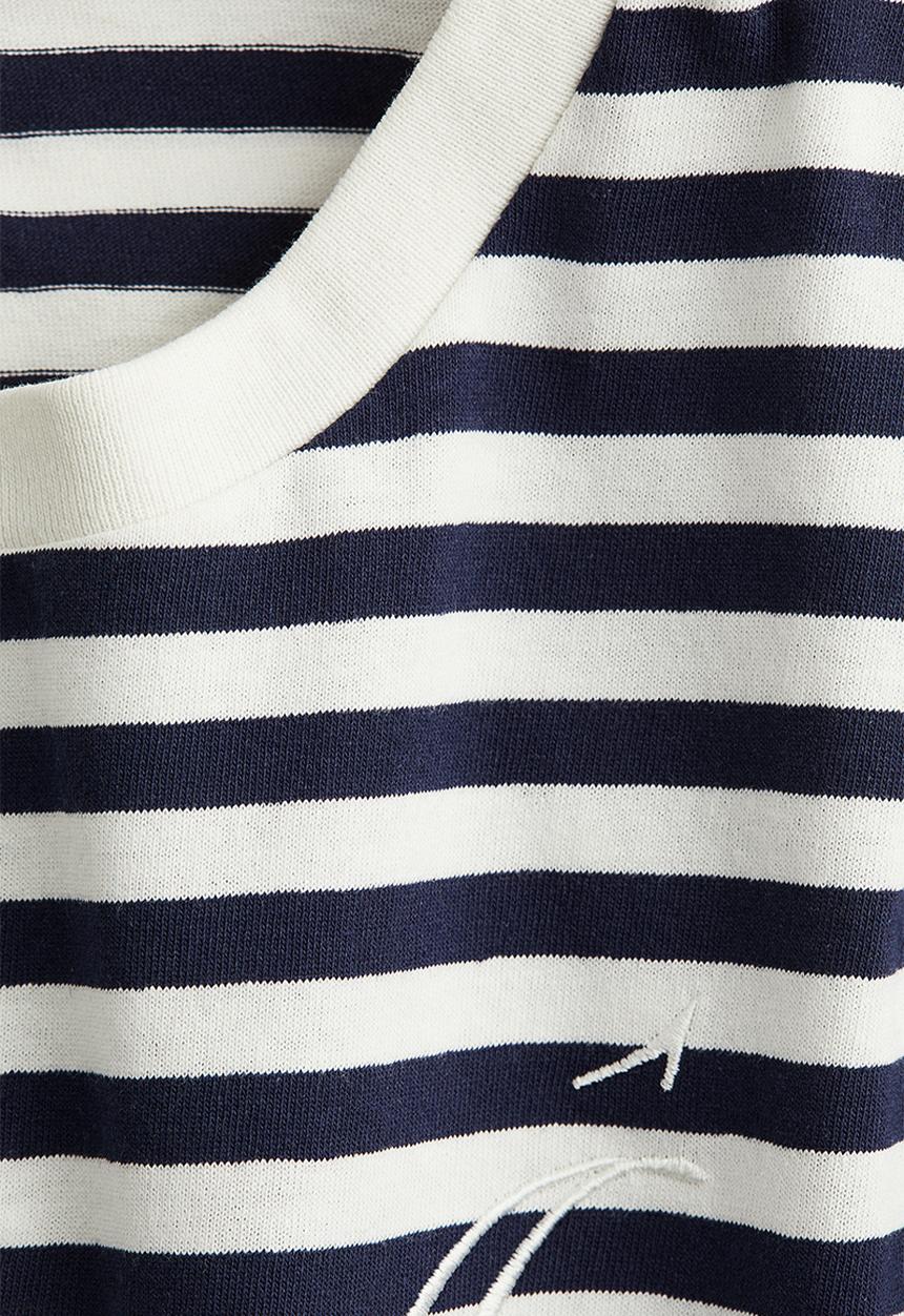 H&M - Cotton T-shirt - white/striped 