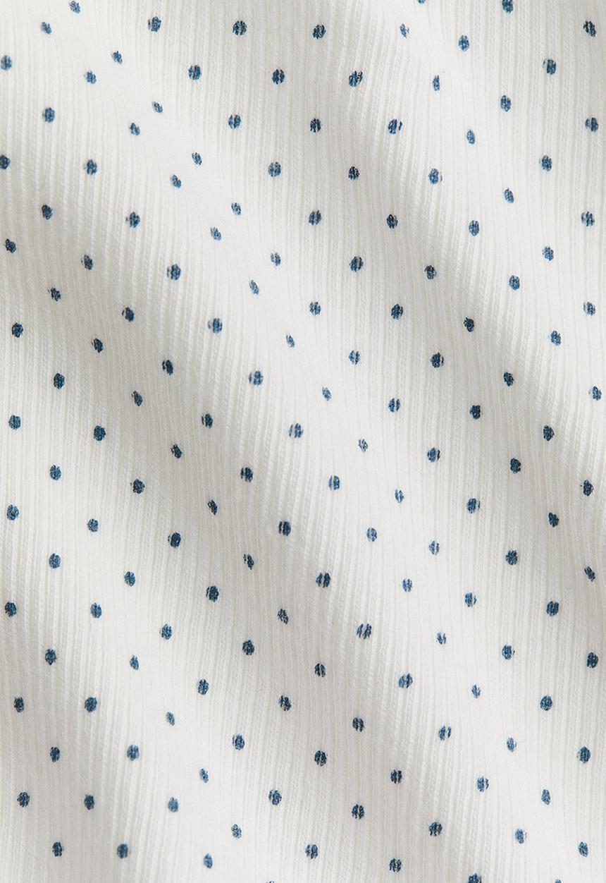 H&M - Ribbed T-shirt - white/spotted