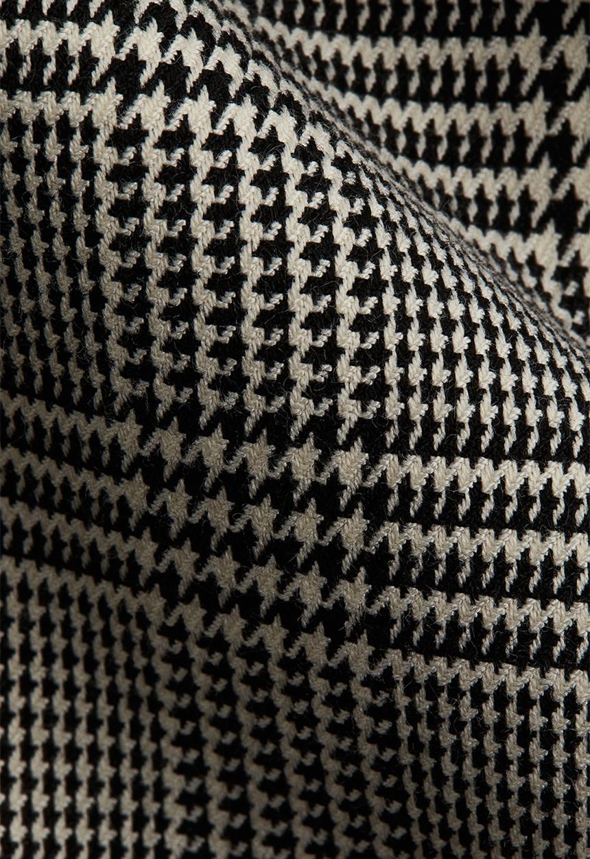 H&M - Short-sleeved dress - black dogtooth pattern