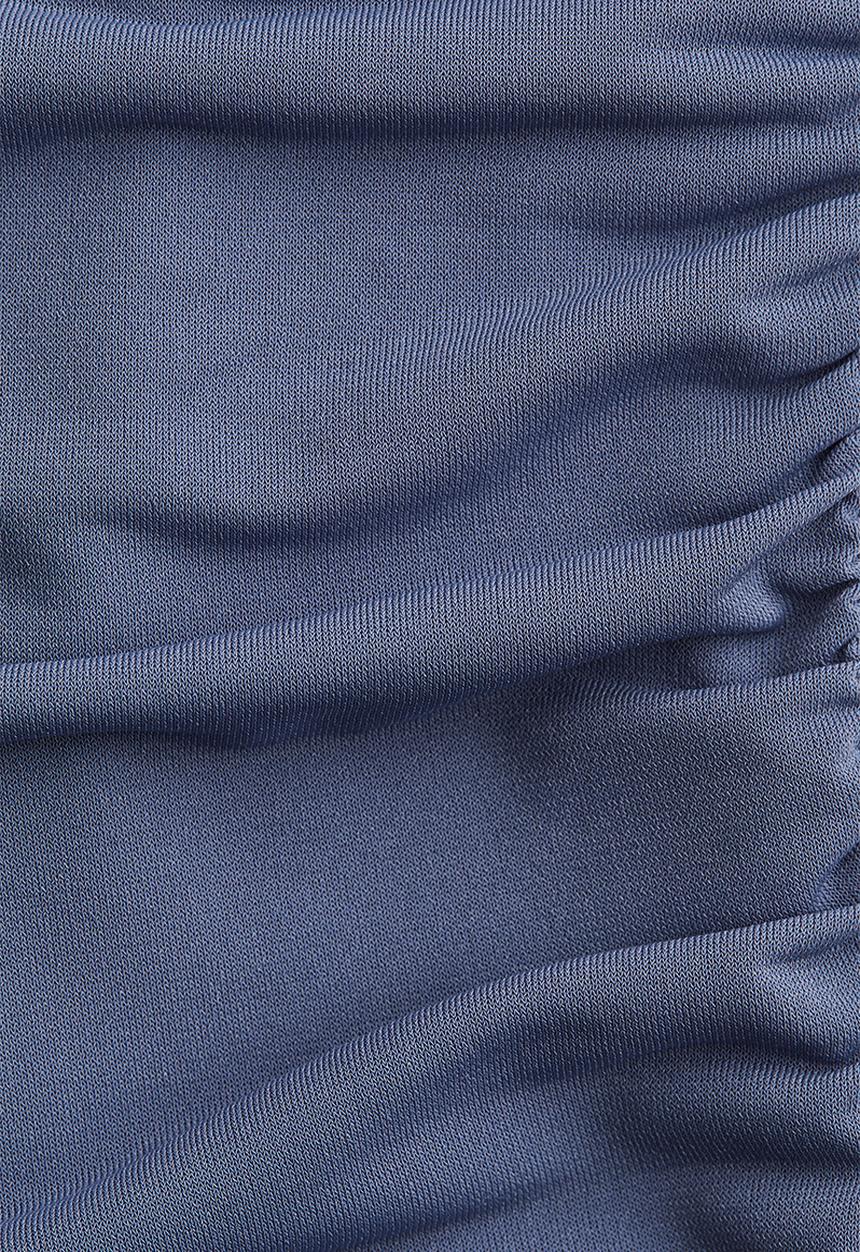 H&M - Draped cap-sleeved top - dusty blue