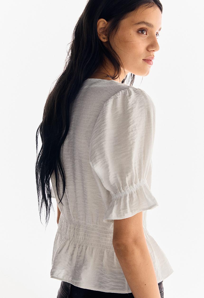 H&M - Peplum blouse - white