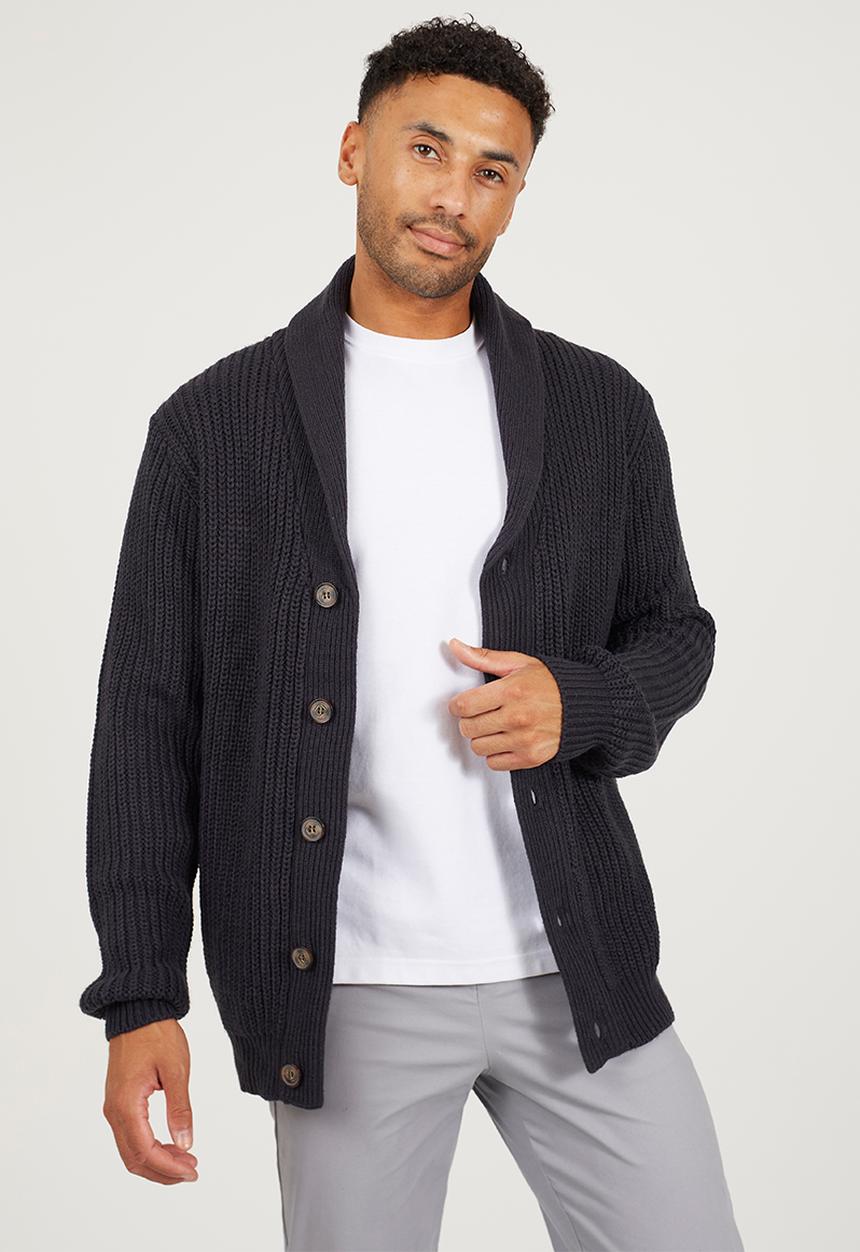 Brave Soul - Knitted Cardigan - Midnight Navy