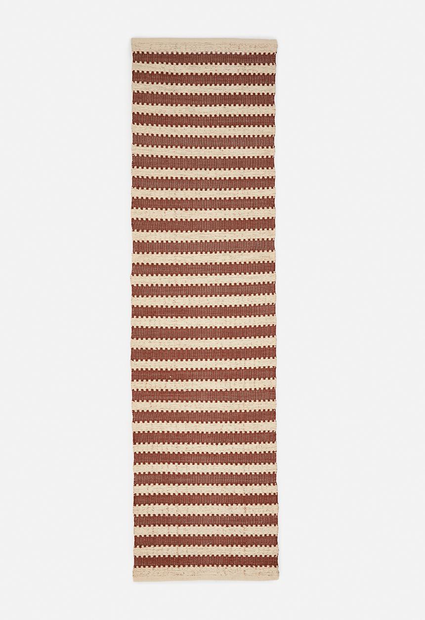 Sixth Floor - Cotton Woven Runner - Rust & Natural