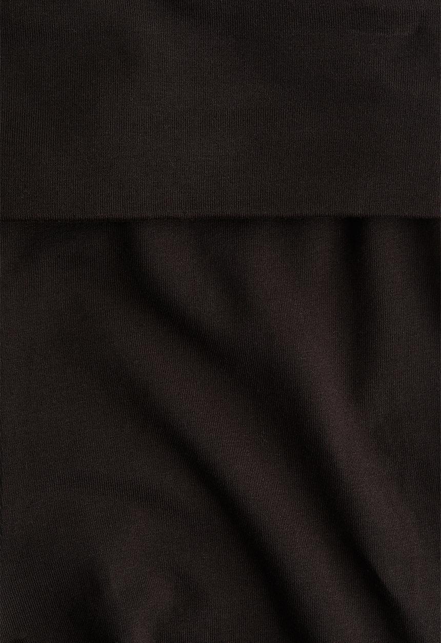 H&M - Foldover-waist cotton trousers - dark brown