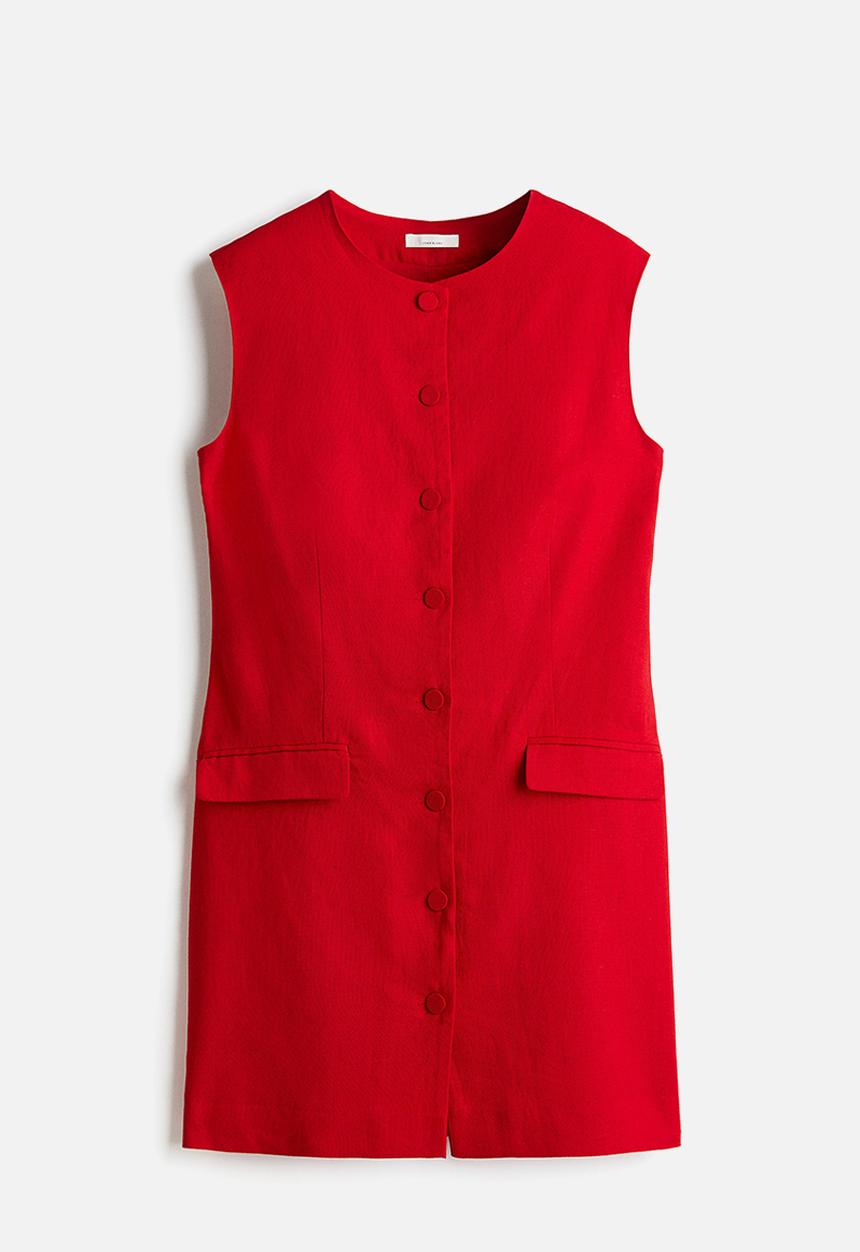 H&M - Waistcoat dress - bright red 