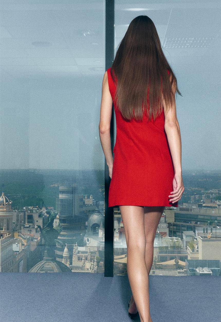 H&M - Waistcoat dress - bright red 
