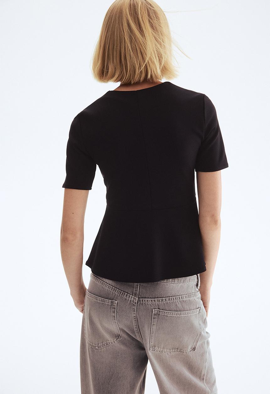 H&M - Peplum top - black
