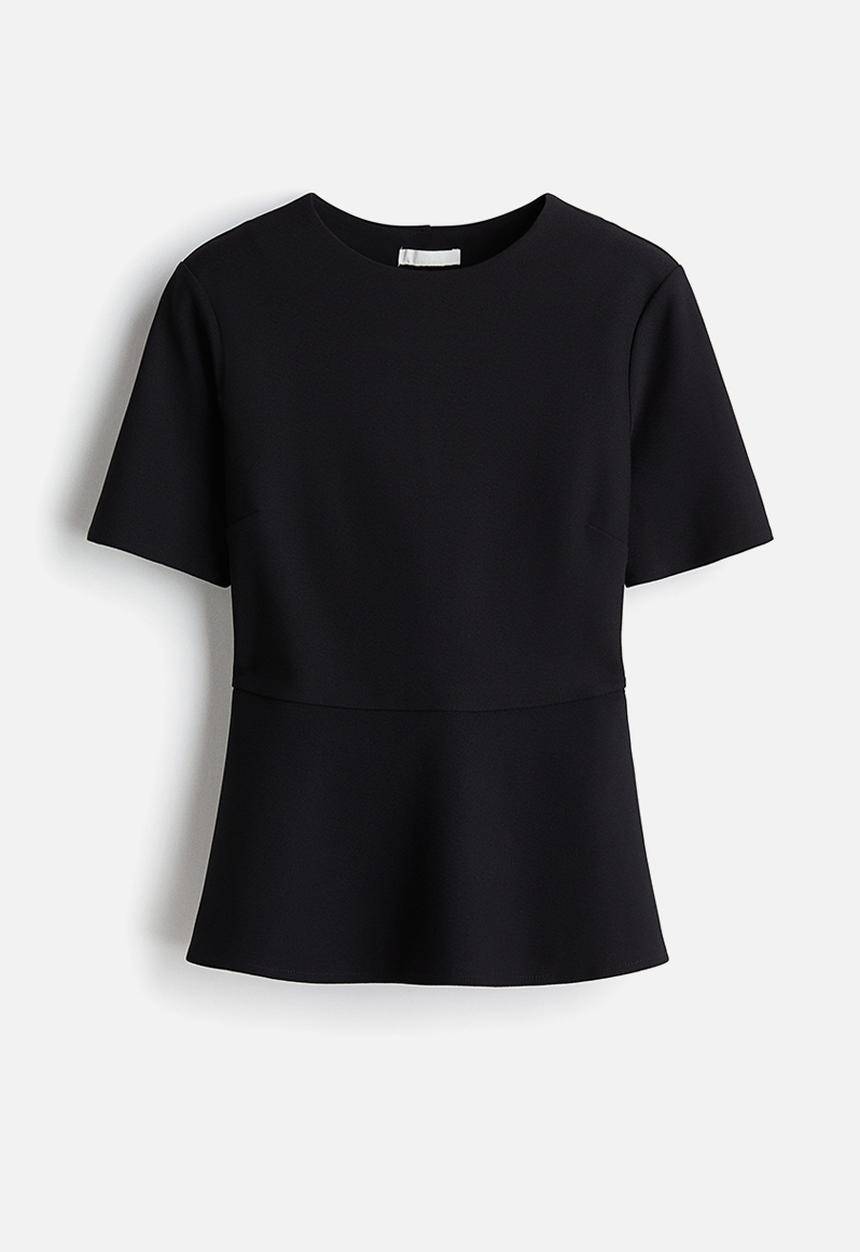 H&M - Peplum top - black