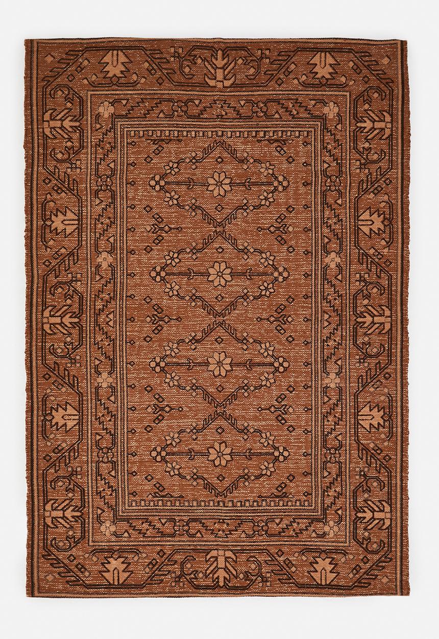 Sixth Floor - Flo Cotton Printed Rug - Rust