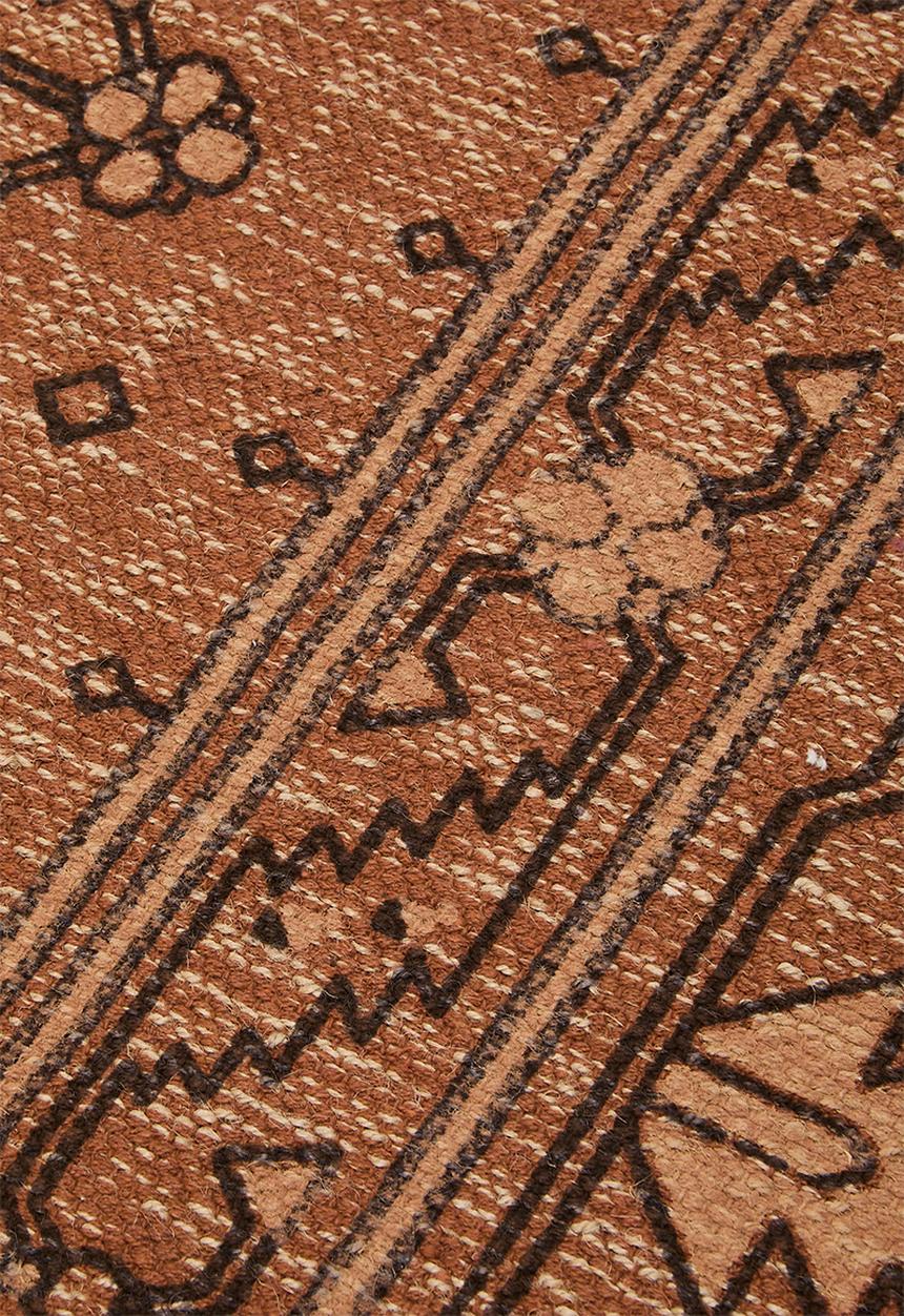 Sixth Floor - Flo Cotton Printed Rug - Rust
