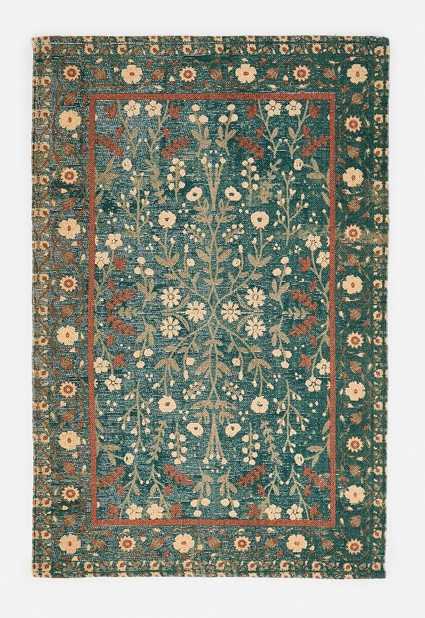 Sixth Floor - Floral Cotton Printed Rug - Fatigue