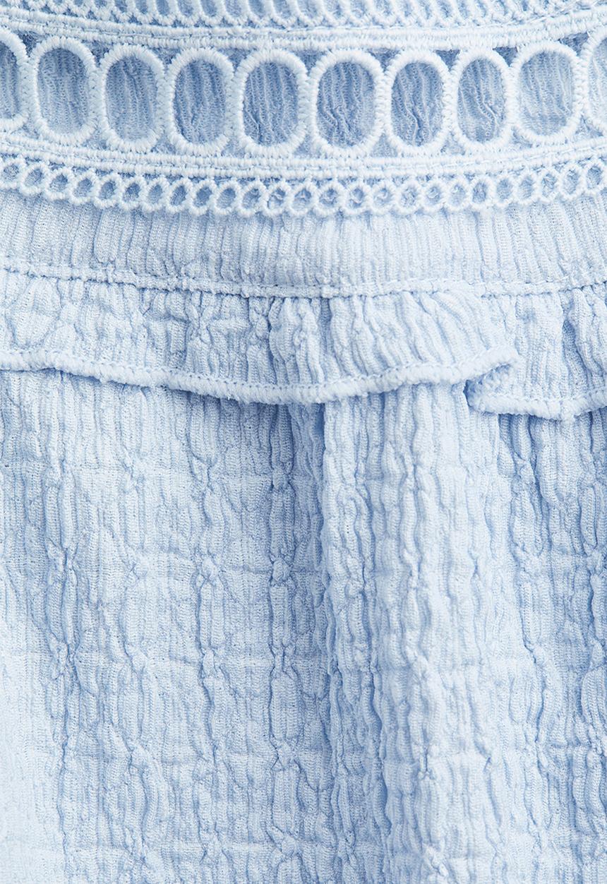 H&M - Textured jersey top - light blue