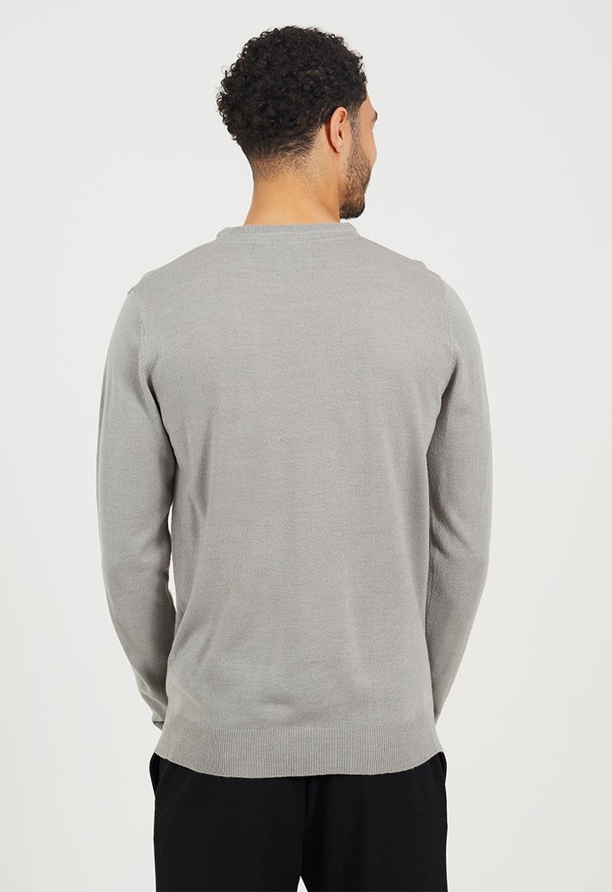 Brave Soul - Crew Neck Jumper - Silver Grey Marl