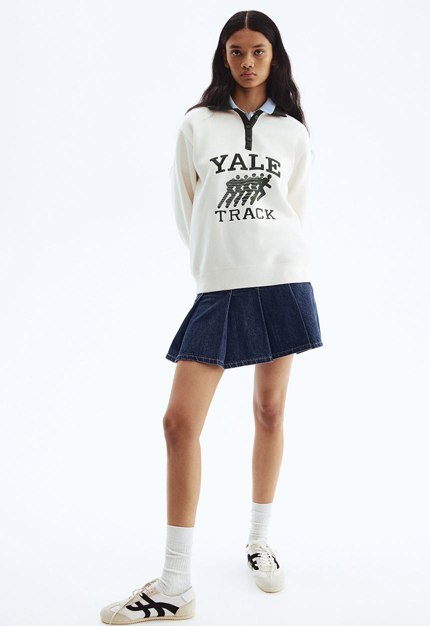 H&M - Polo sweatshirt - white yale 