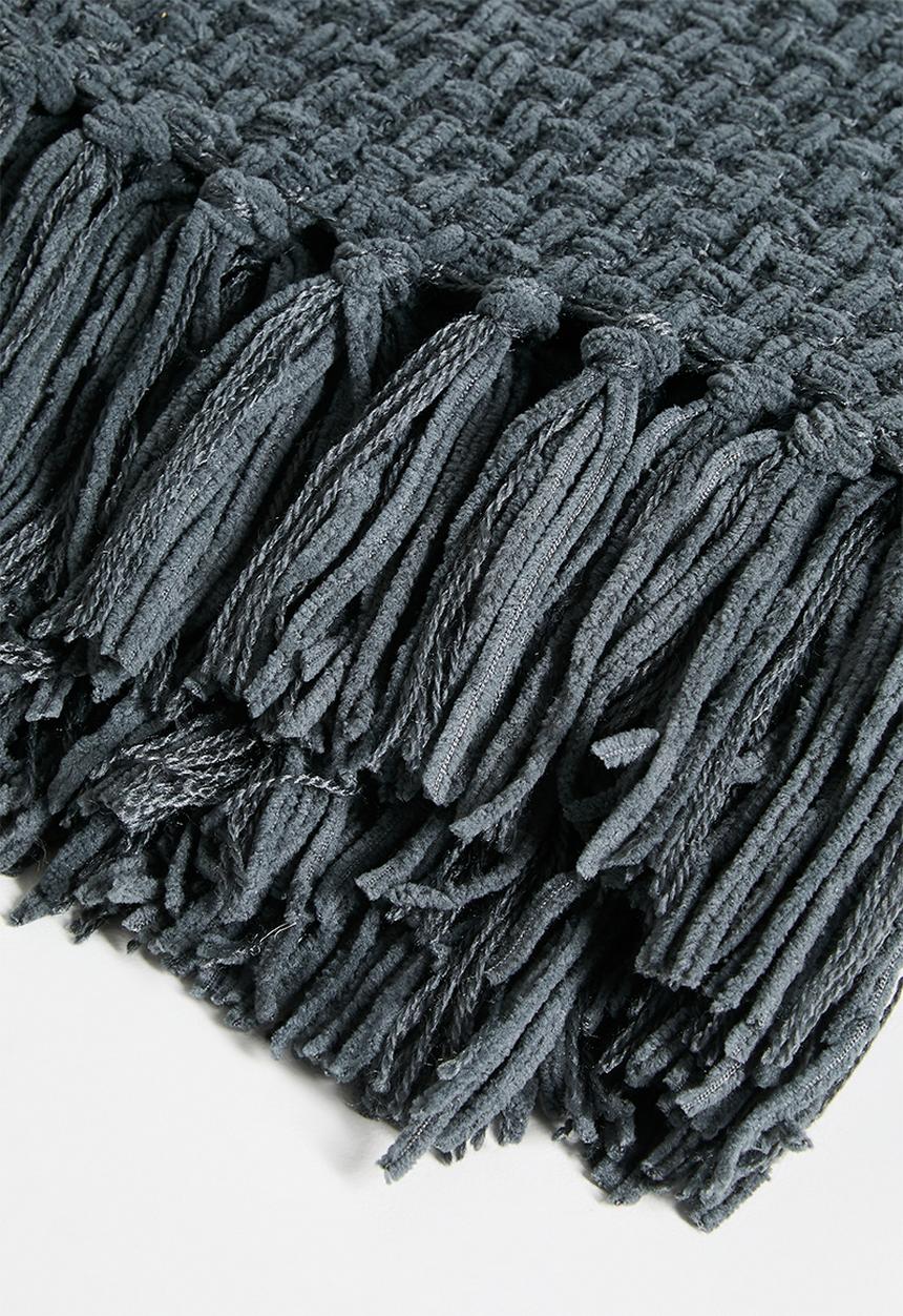 Sixth Floor - Chenille Throw - Charcoal