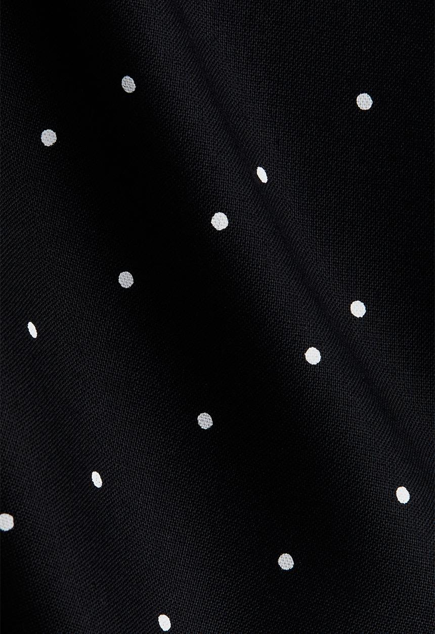 H&M - Puff-sleeved dress - black spotted
