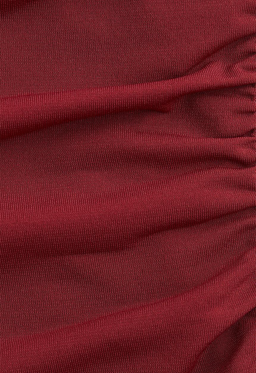 H&M - Draped cap-sleeved top - burgundy