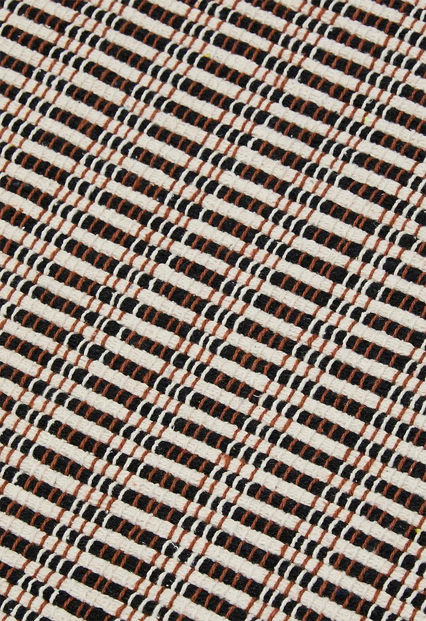 Sixth Floor - Cotton woven bath runner - charcoal & rust