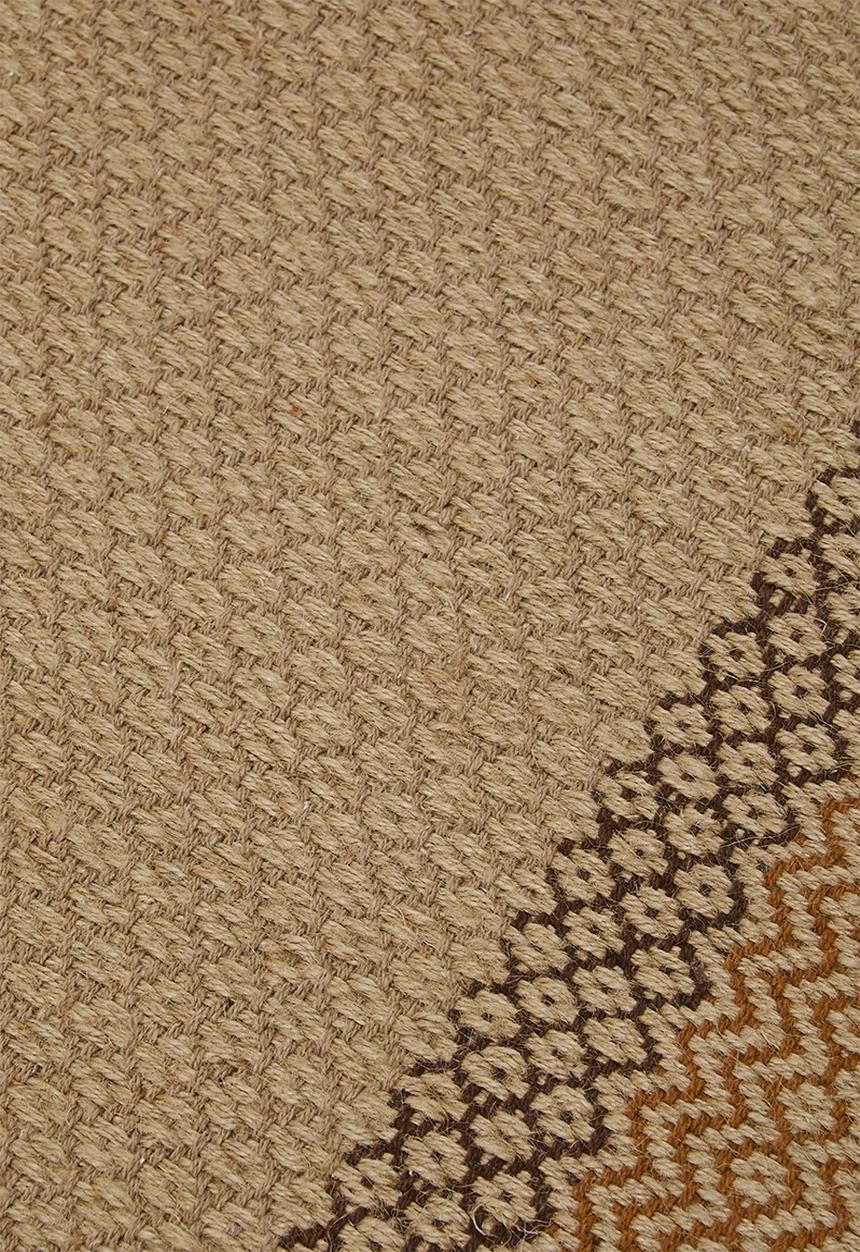 Sixth Floor - Geo Cotton Woven Bath Mat - Mustard & Charcoal