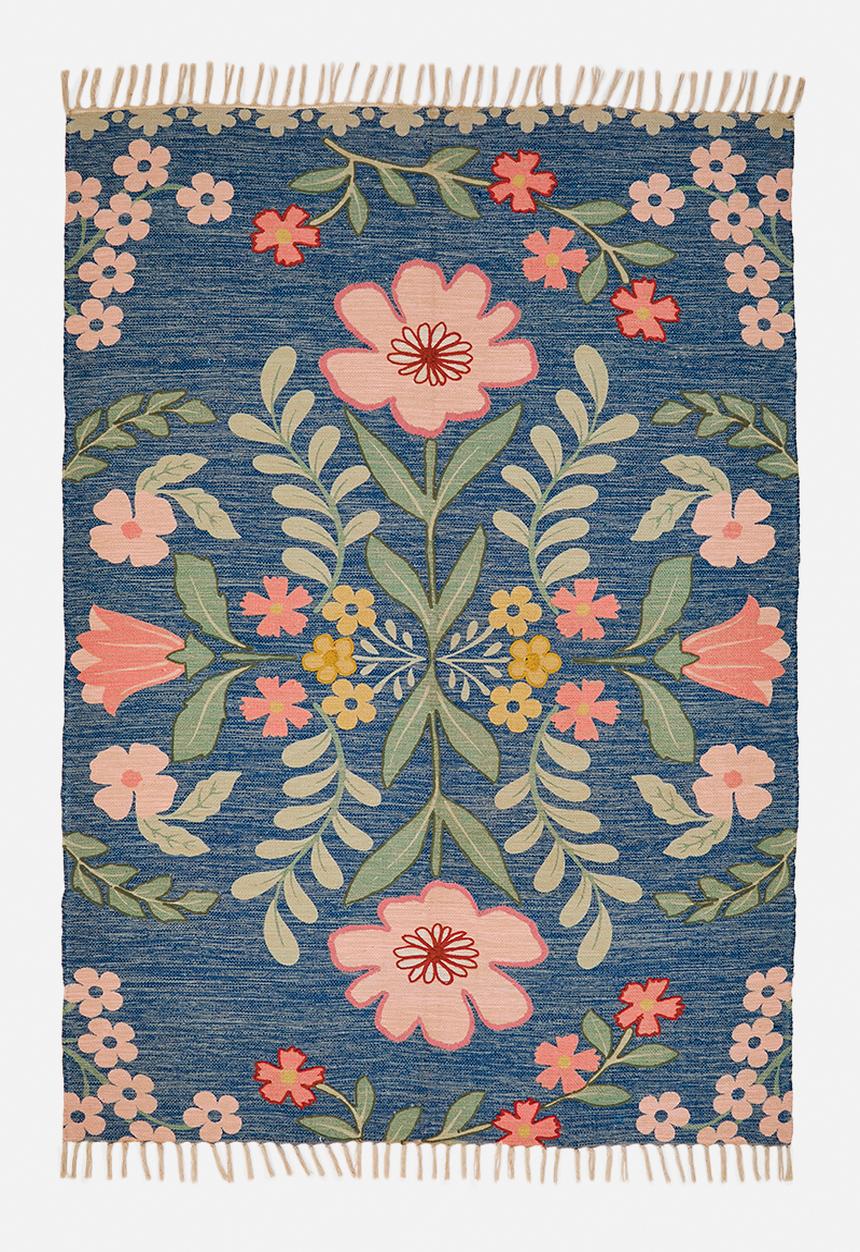 Sixth Floor - Claudia Embroidered Cotton Blend Rug - Multi