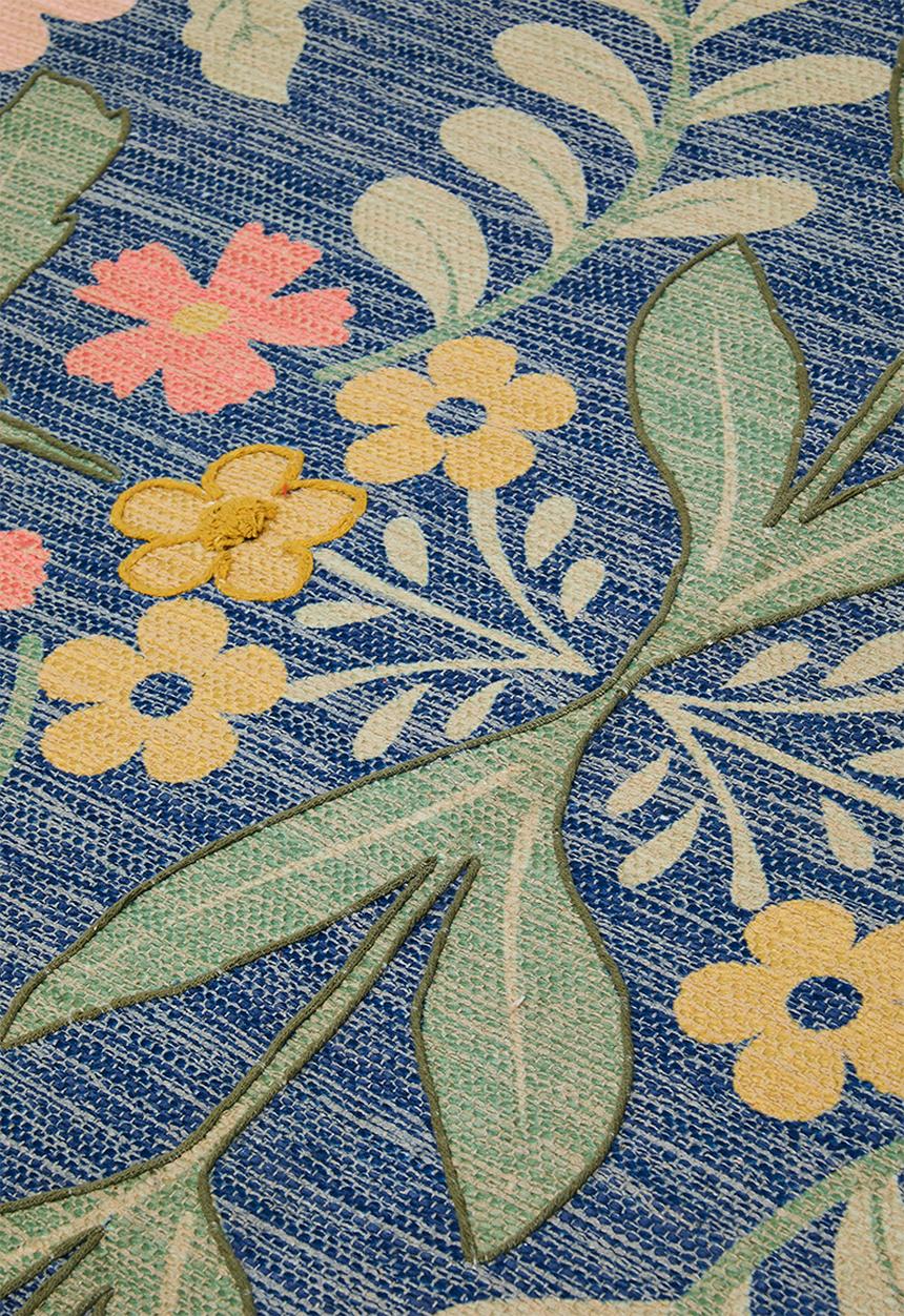 Sixth Floor - Claudia Embroidered Cotton Blend Rug - Multi
