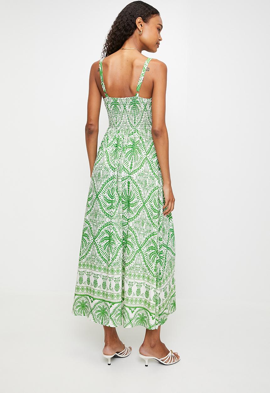 MANDI - Strappy Boobtube Maxi Dress - Green