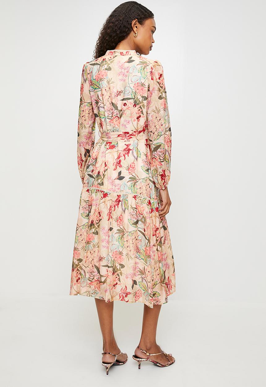 MILLA - Tiered midi dress - Floral 