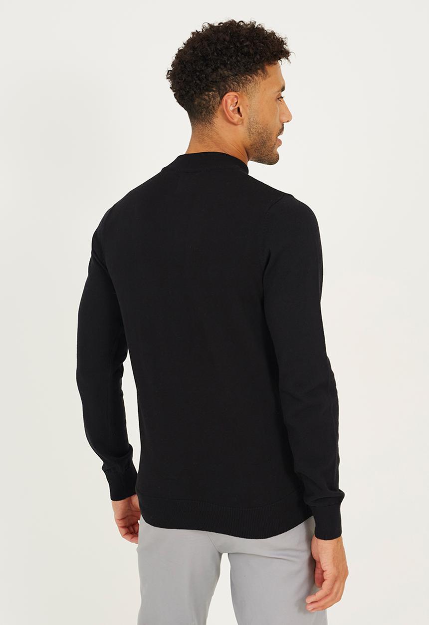 Brave Soul - Turtle Neck Jumper - Jet Black