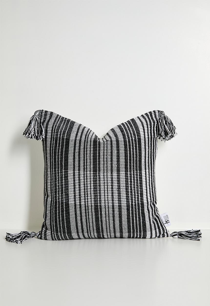 Sixth Floor - Nori Woven Cushion Cover - Black