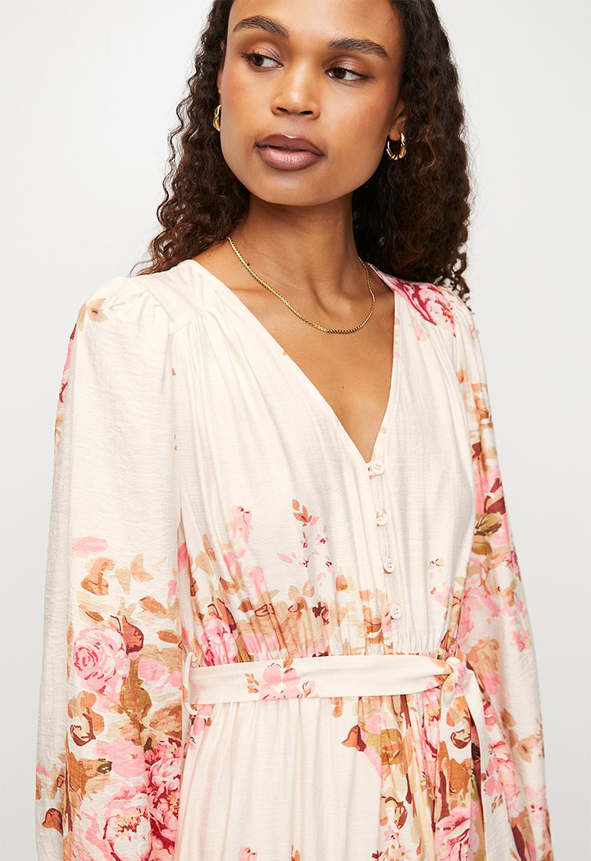MILLA - Tiered dress - White floral
