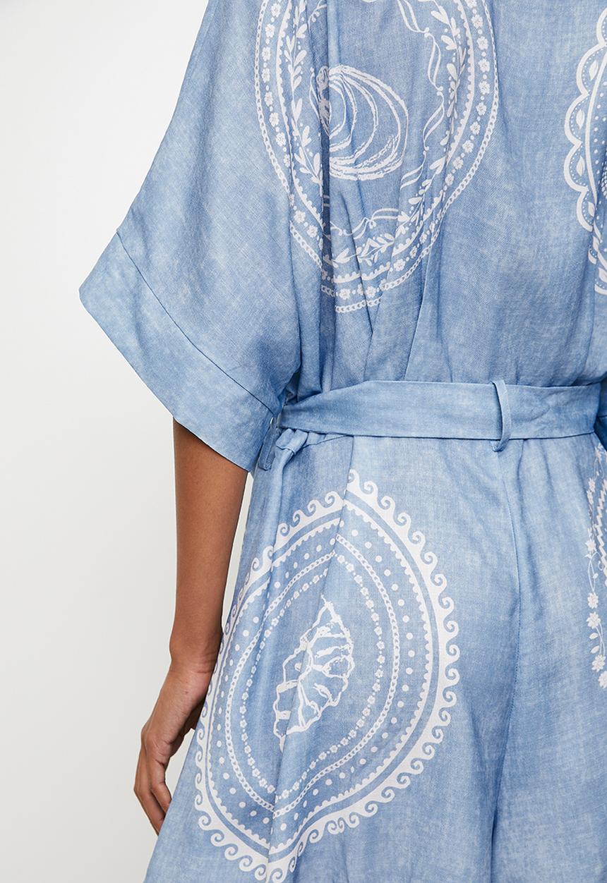 MILLA - Printed playsuit - Blue