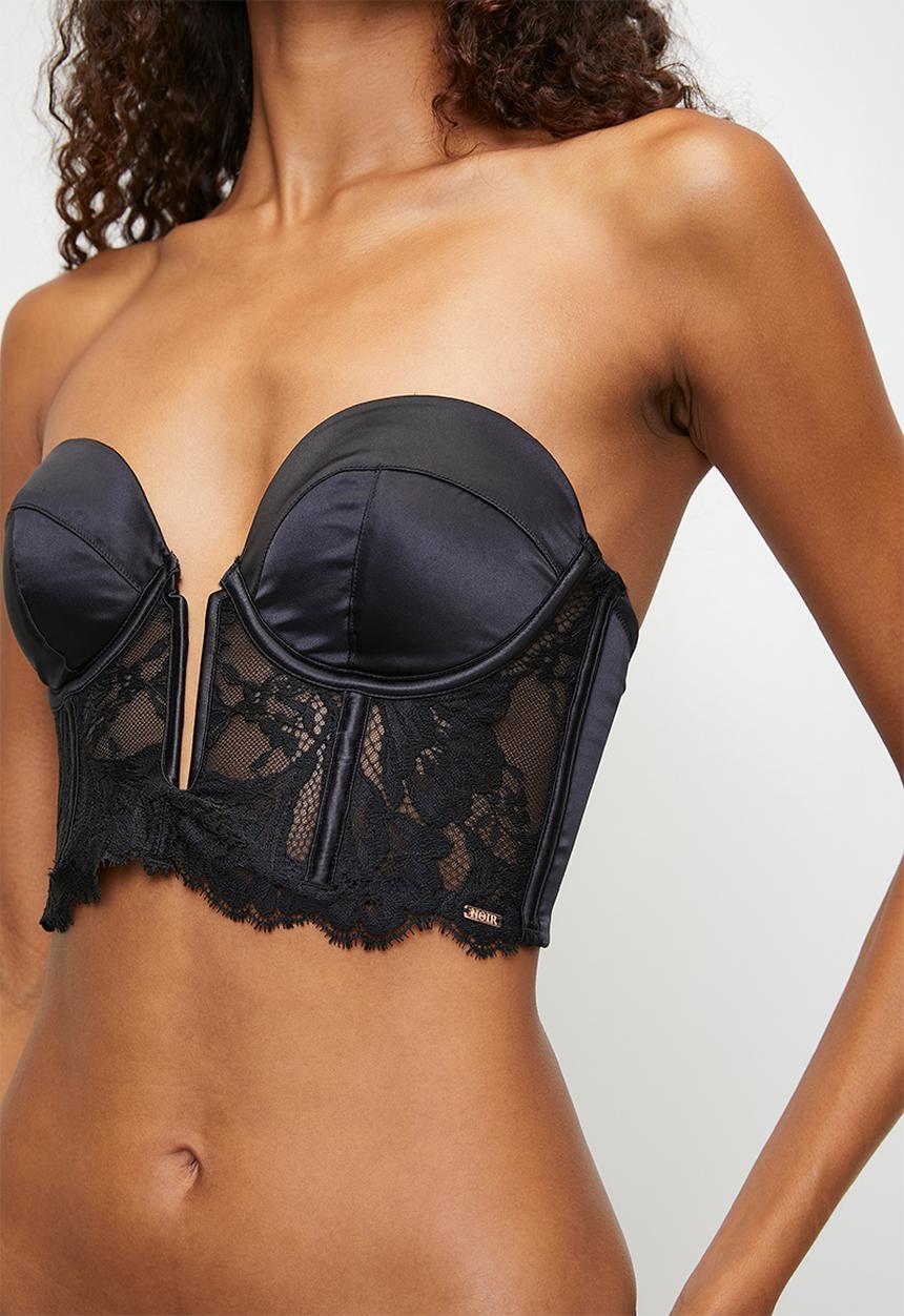 Hunkemoller - Grace mini bustier - caviar