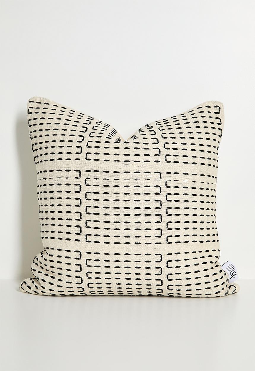 Sixth Floor - Stitch Woven Cushion Cover - Neutral