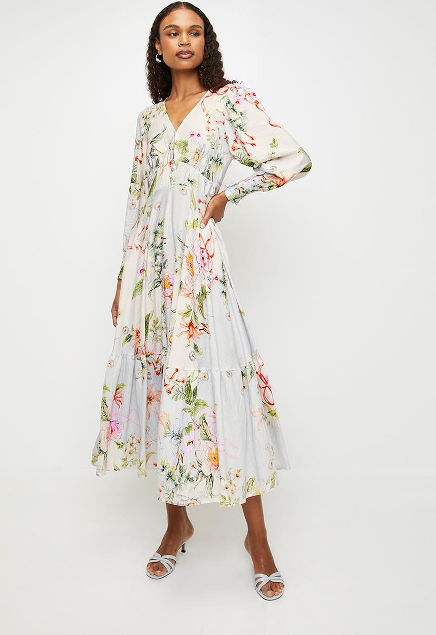 MILLA - Maxi dress - Beige floral 
