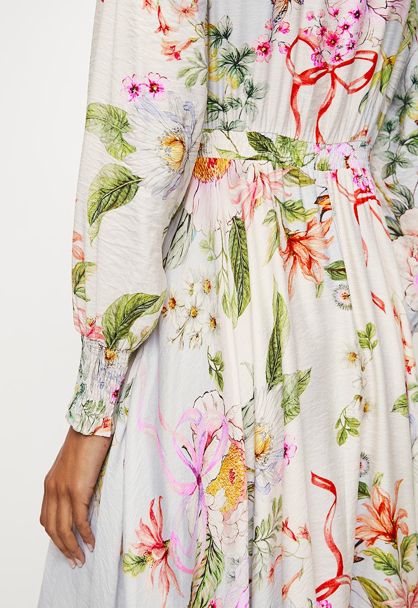 MILLA - Maxi dress - Beige floral 