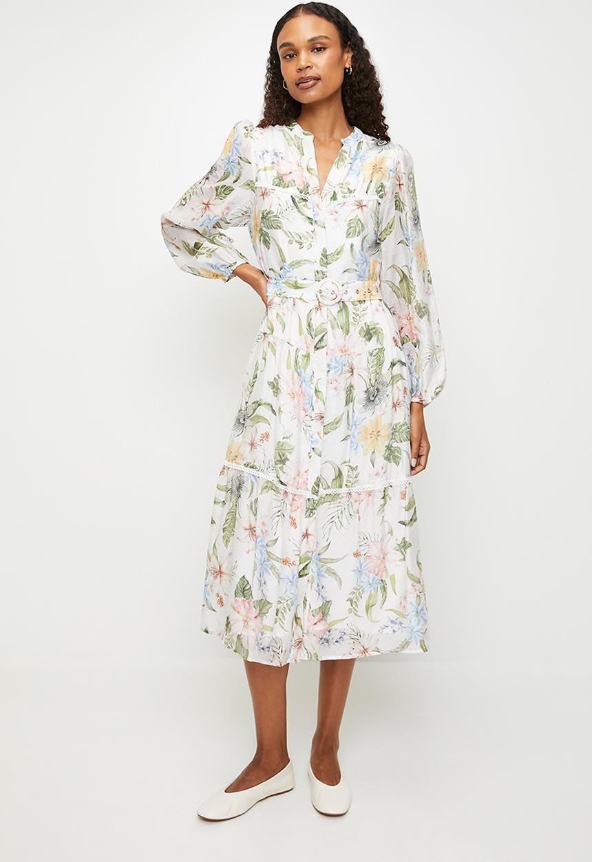 MILLA - Tiered midi dress - Floral