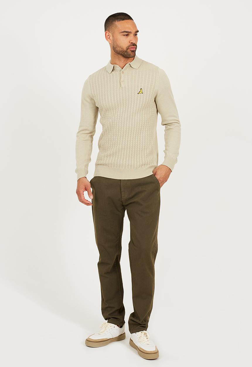 Brave Soul - Knitted Long Sleeved Jumper - Barley
