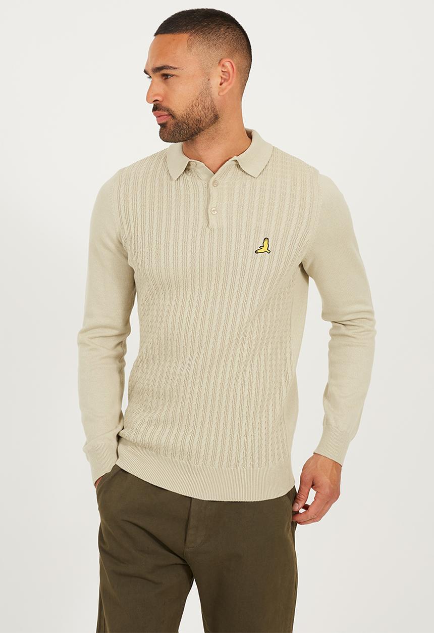 Brave Soul - Knitted Long Sleeved Jumper - Barley