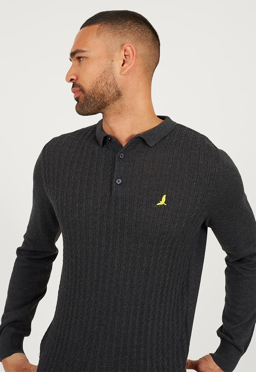 Brave Soul - Long Sleeved Jumper - Charcoal Marl